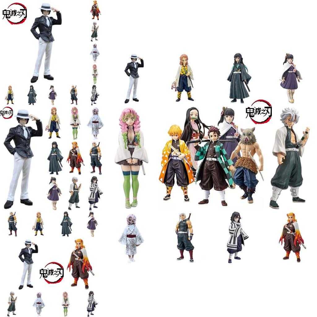 Komplettes Set von Demon Slayer Anime-Figuren Tanjiro Zenitsu Inosuke Nezuko 16cm Höhe