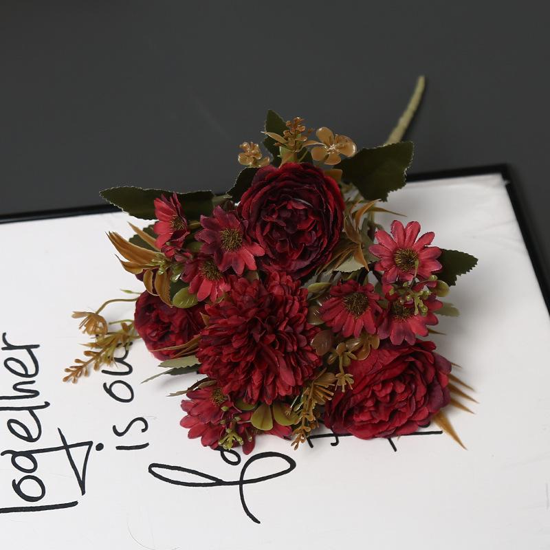 European Style Peony Artificial Flowers for Home, Wedding, and Photography Decoration