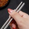 Stainless Steel Chopsticks Reusable Household Round Metal Chop Sticks Japanese Sushi Food Stick Kitchen Tableware Cutlery