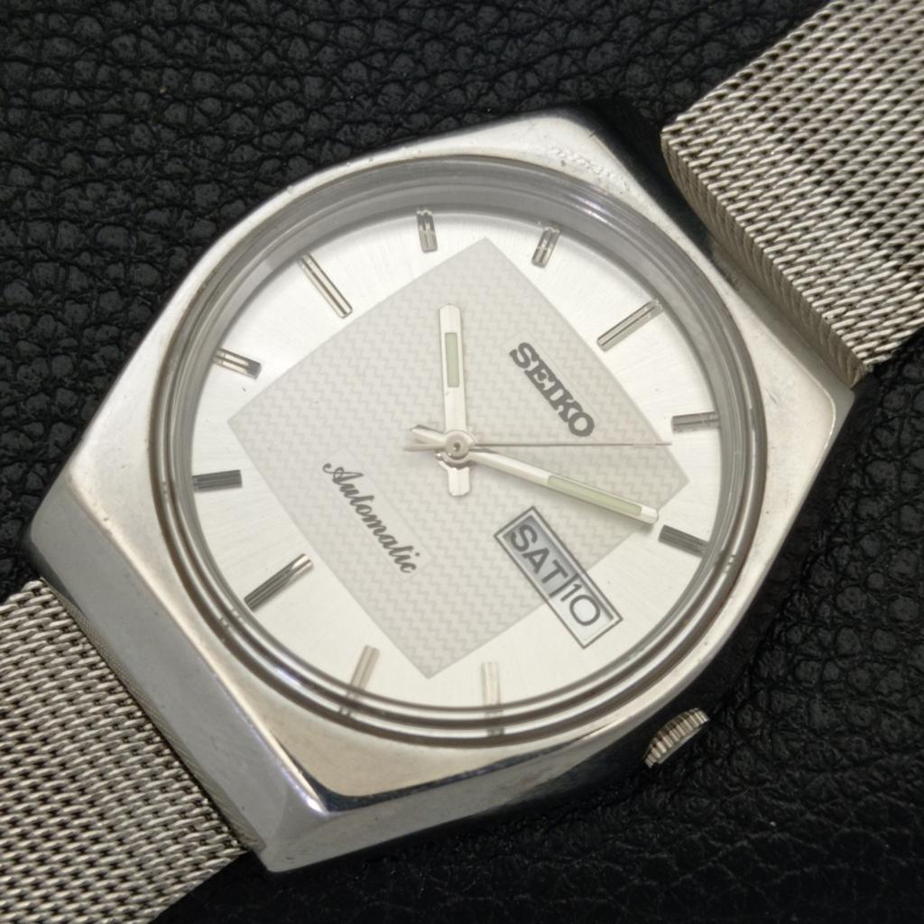 AUTOMATIC 6309A VINTAGE SEIKO JAPAN MENS SILVER COLOR DIAL WATCH a701402-5 R206b-a701402
