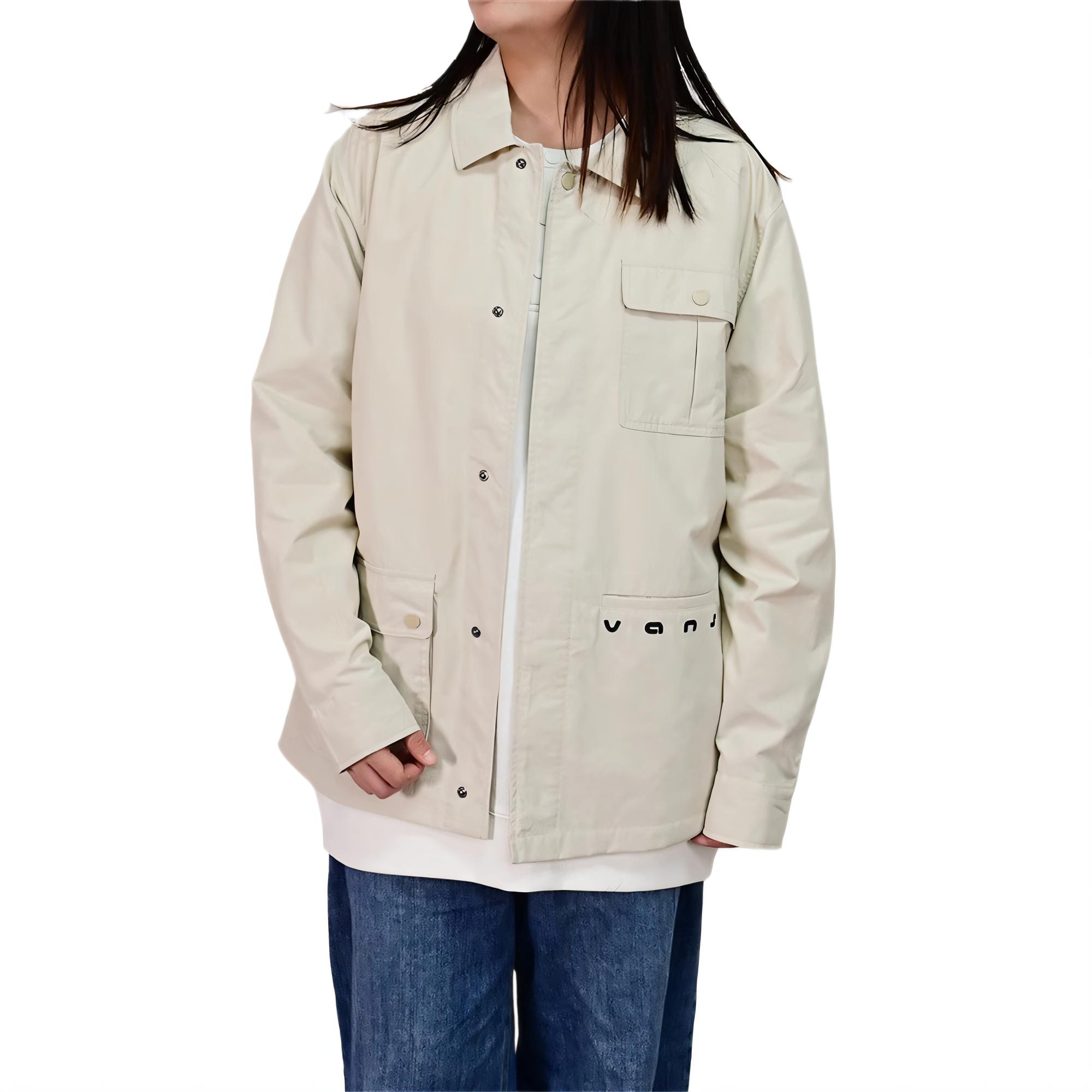 

Vans SS24 Polo Collar Multi-Pocket Work Jacket Men Jackets Off-White VN000GNP2N1 S