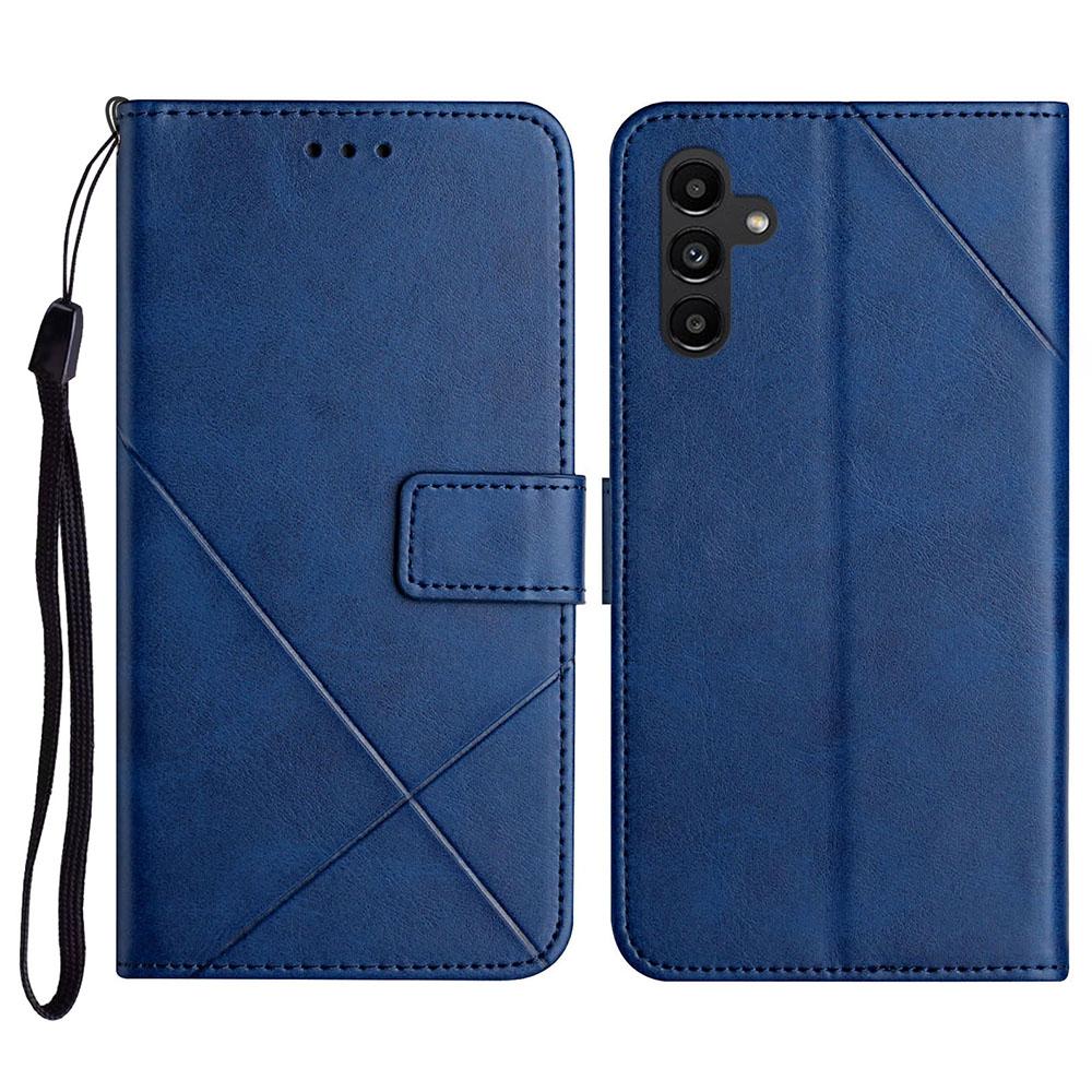 For Samsung Galaxy S26/S26 Pro Case Line Pattern Wallet Leather Phone Cover with Wrist Strap