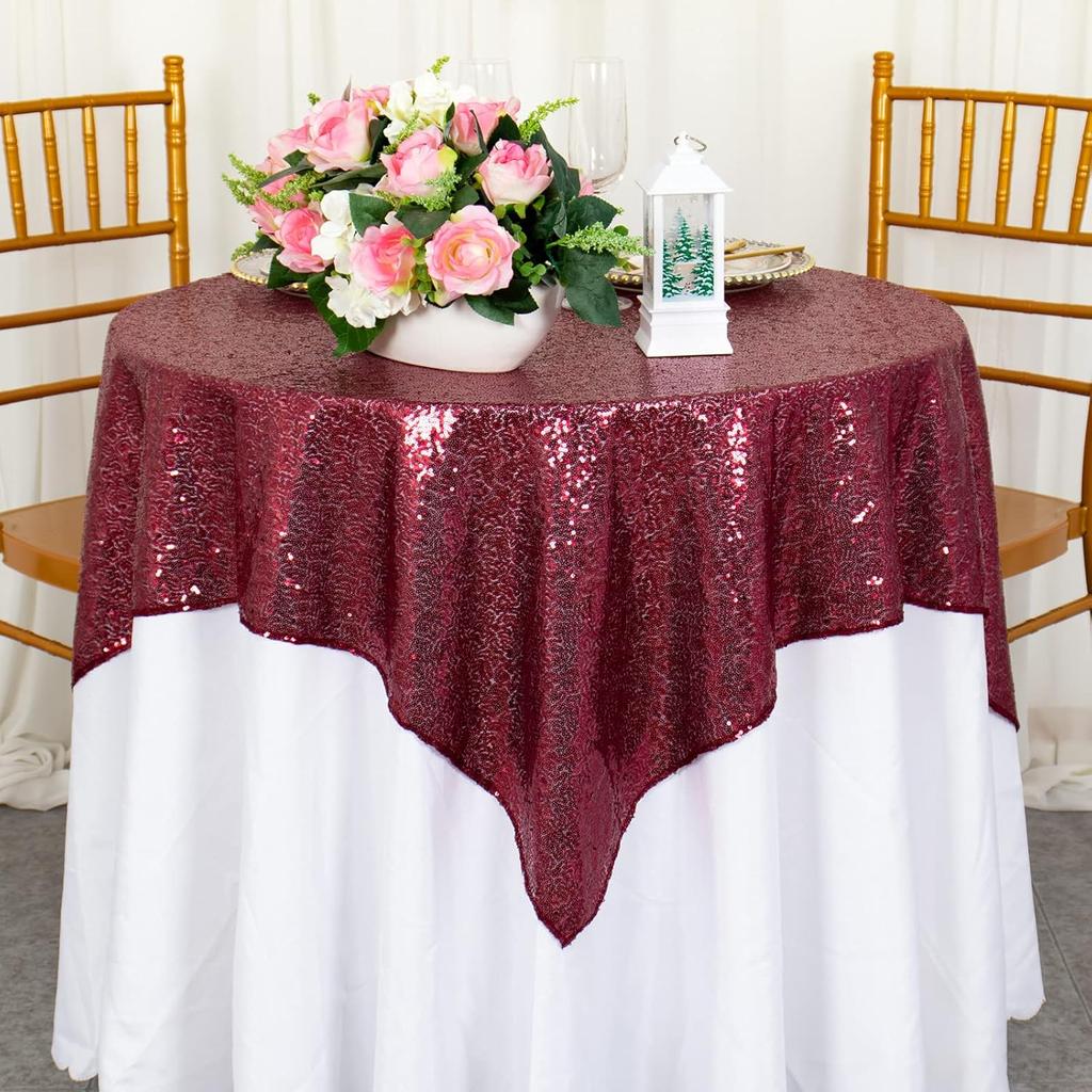 Sequin Table Cloth Shiny Glitter Tablecloth Birthday Wedding Baby Shower Party Christmas Home Sparkling Table Decoration