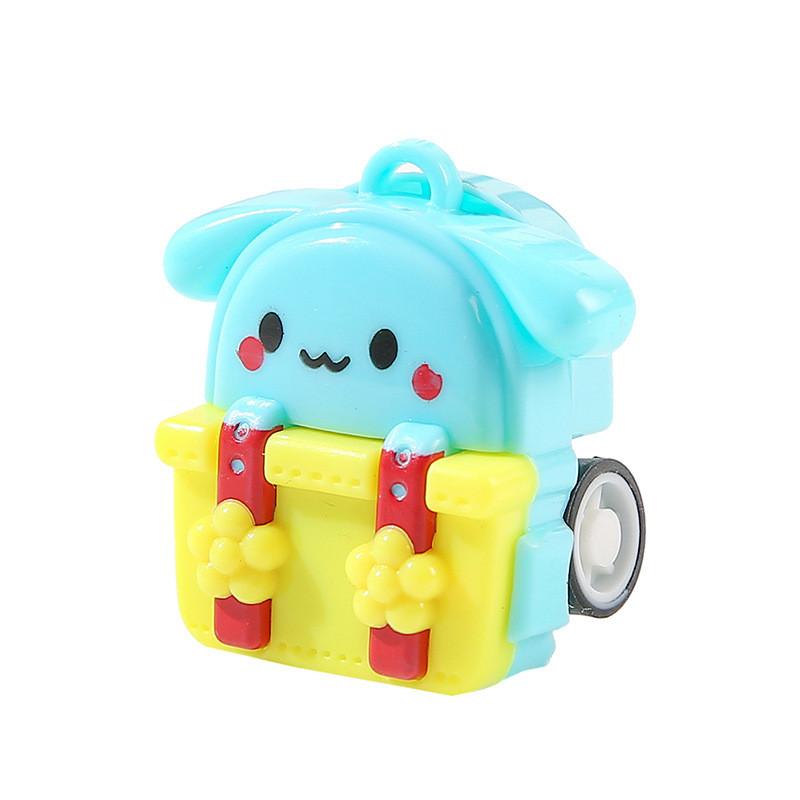 Inertia Mini Cartoon Backpack Design Children Toy Car For Kid Entertainment
