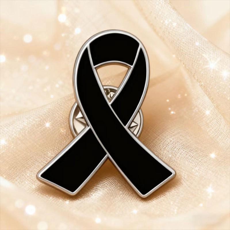 World AIDS Day Enamel Ribbon Brooch - HIV Awareness Badge