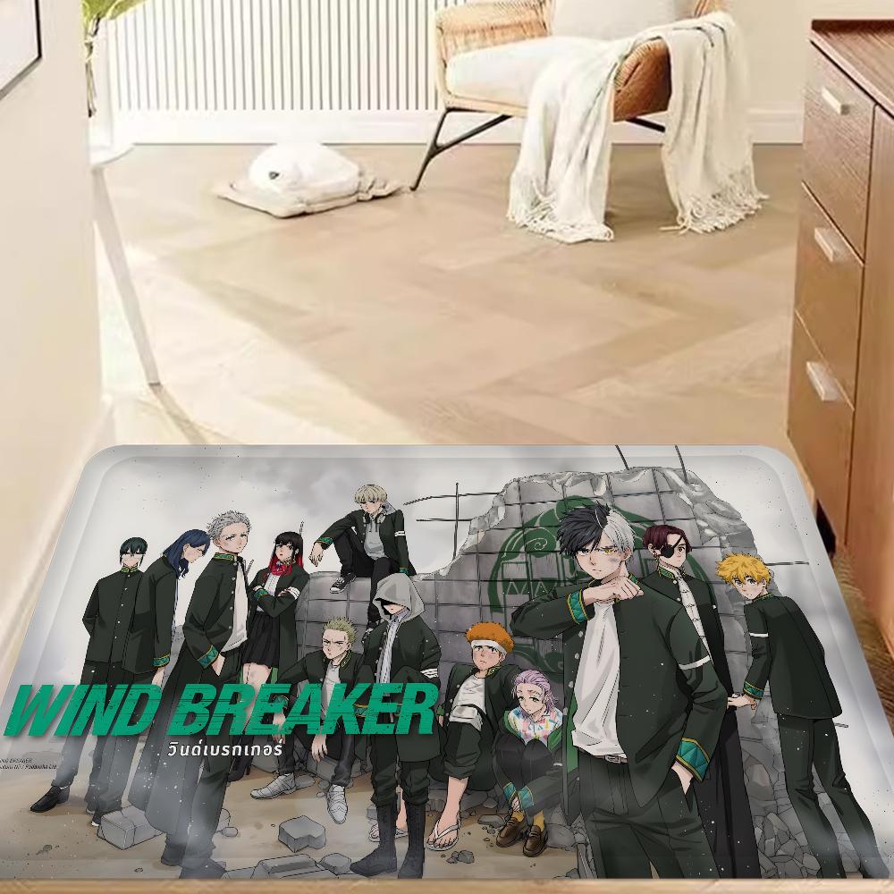Wind Breaker Anime Room Mats Washable Non-Slip Living Room Sofa Chairs Area Mat Kitchen Alfombra