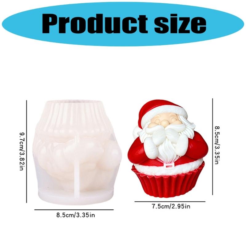 Weihnachtsmann Kerze Silikonform Mehrzweck Silikonform zur Herstellung von Kerzen Seife Weihnachtsdekoration Epoxidharz