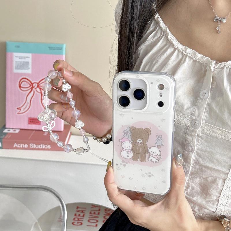 Korean Style Cute Bear Dog iPhone 16 Pro Max Case
