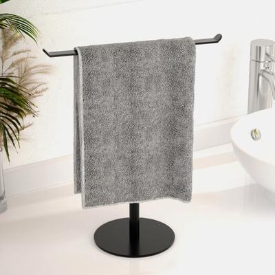 Bath Hand Towel Holder Easy To Install Multi-Purpose Bathroom Countertop T-Shape Towel