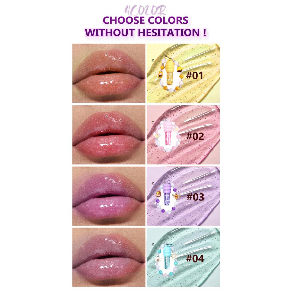 Mirror-Finish Lip Oil for Women - Tinted Hydrating Lip Gloss, Portable Lipstick for Daily Moisture