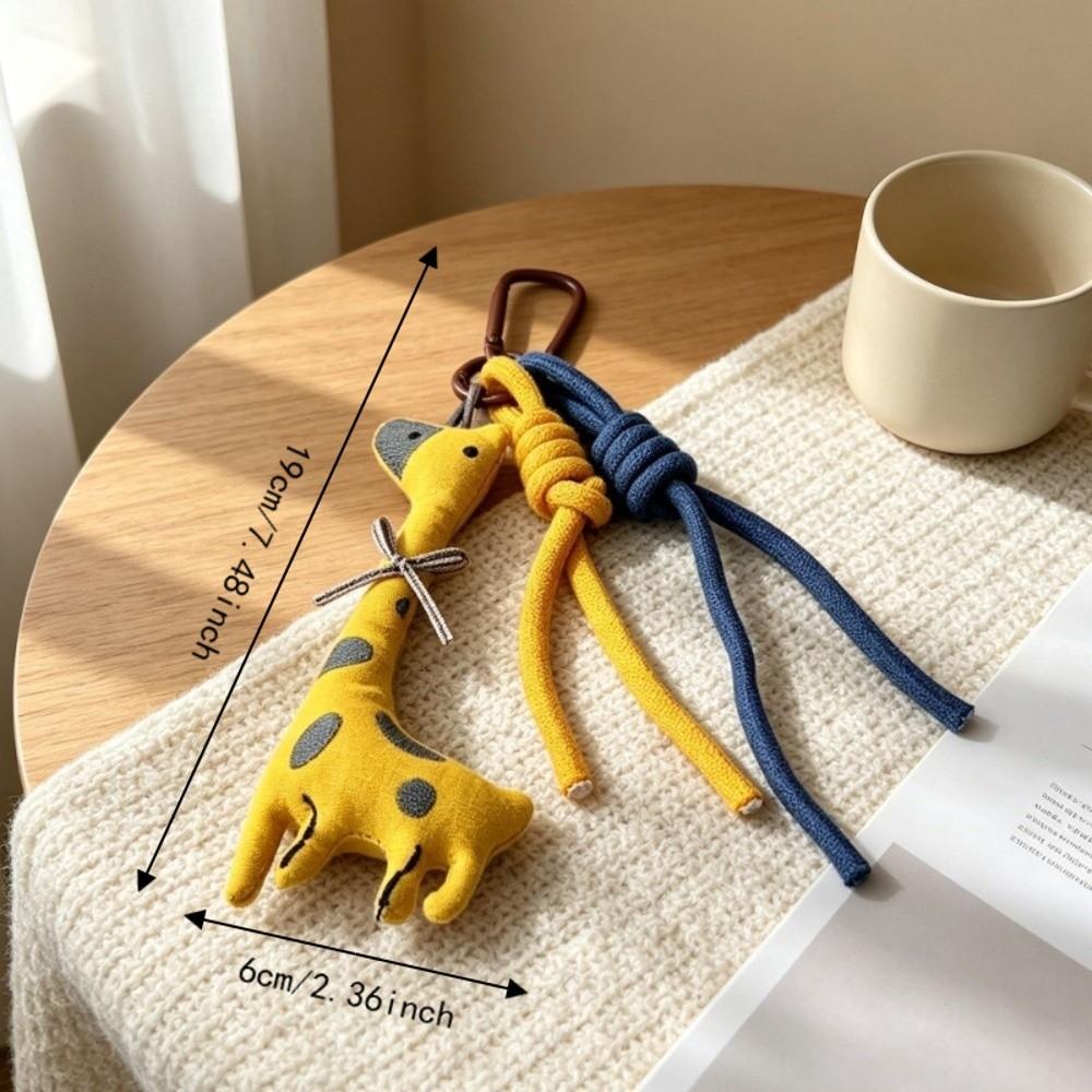 Soft Texture Cloth Animal Keychain Cotton Backpack Charm Vintage Plush Pendant Student