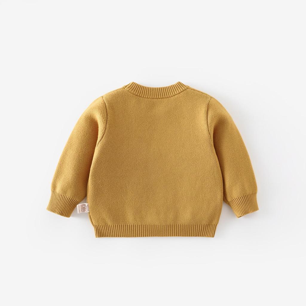 Kids' Korean Style Bear Jacquard Pullover - 2025 Autumn Collection