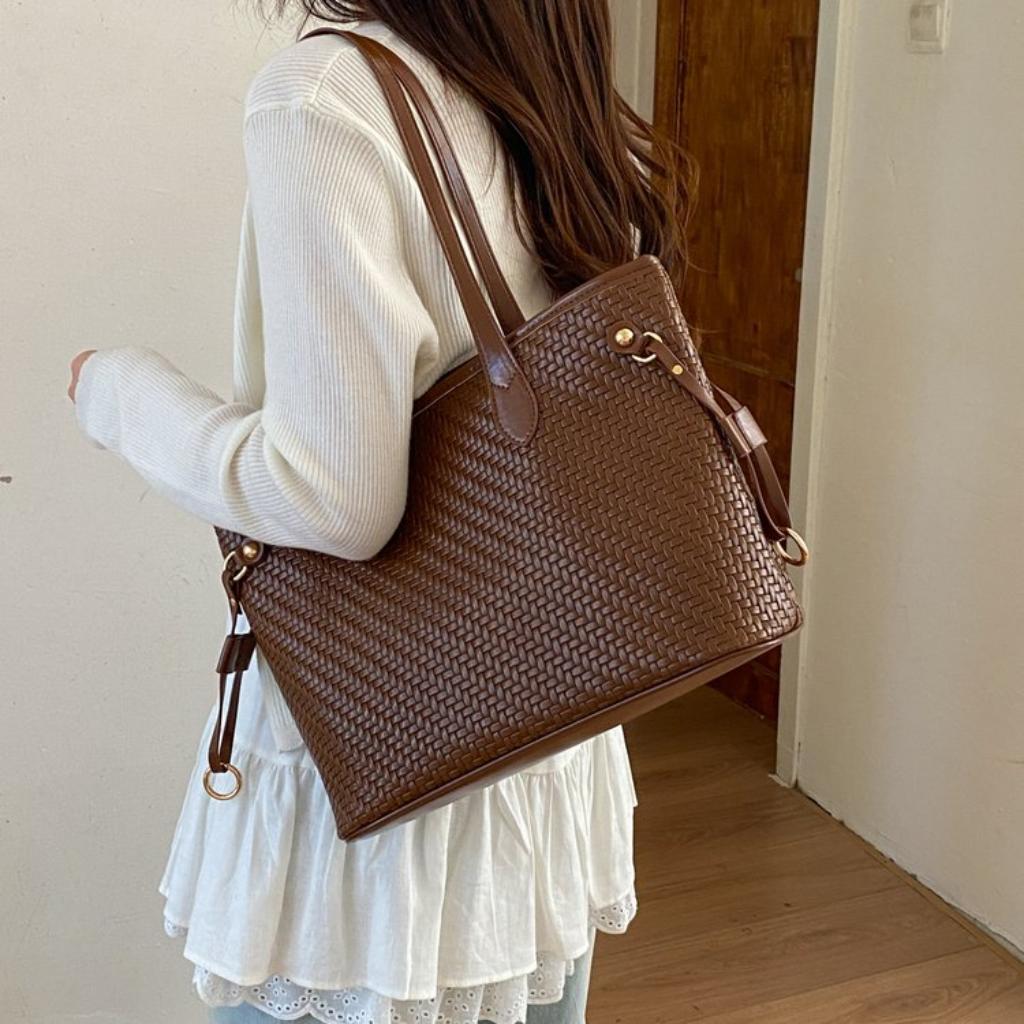 Tote Bag Unisex PU Large Capacity Office Daily