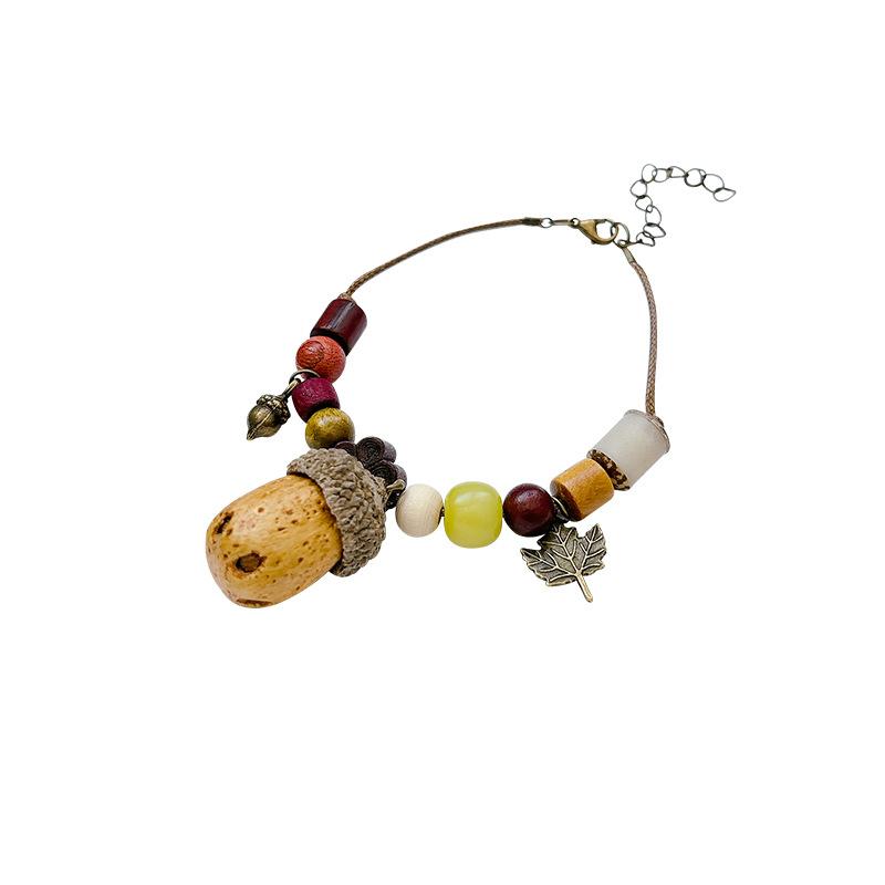 Mori retro plant fruit bracelet women's literary and ethnic style bracelet design sense new Chinese jewelry