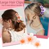 Large Flower Hair Claw Clip 4.3in Women Girls Hair Crab Hawaiian Hair Claws for Thin Medium Hair