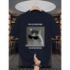 A Sporty and Casual Short-sleeved T-shirt with a Cat Letter Print for Men Pretending To Be Socially Awkward