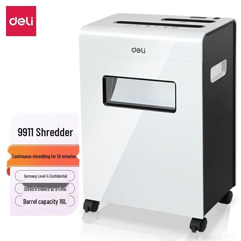 

Deli 9911 4-Level Security Paper Shredder CN plug (adapter included)