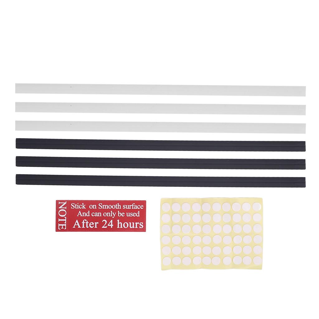 Coffee Pod Holder Wall Mount Under Cabinets Vertically Horizontally Storage Strips PVC 3 Black + 3 White
