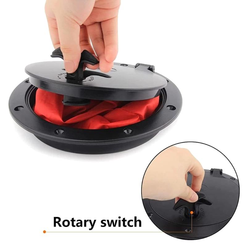 6" Deck Plate Hatch Cover Kit with Storage Bag for Marine Inflatable Boats Kayaks Rigging Wear Resistant