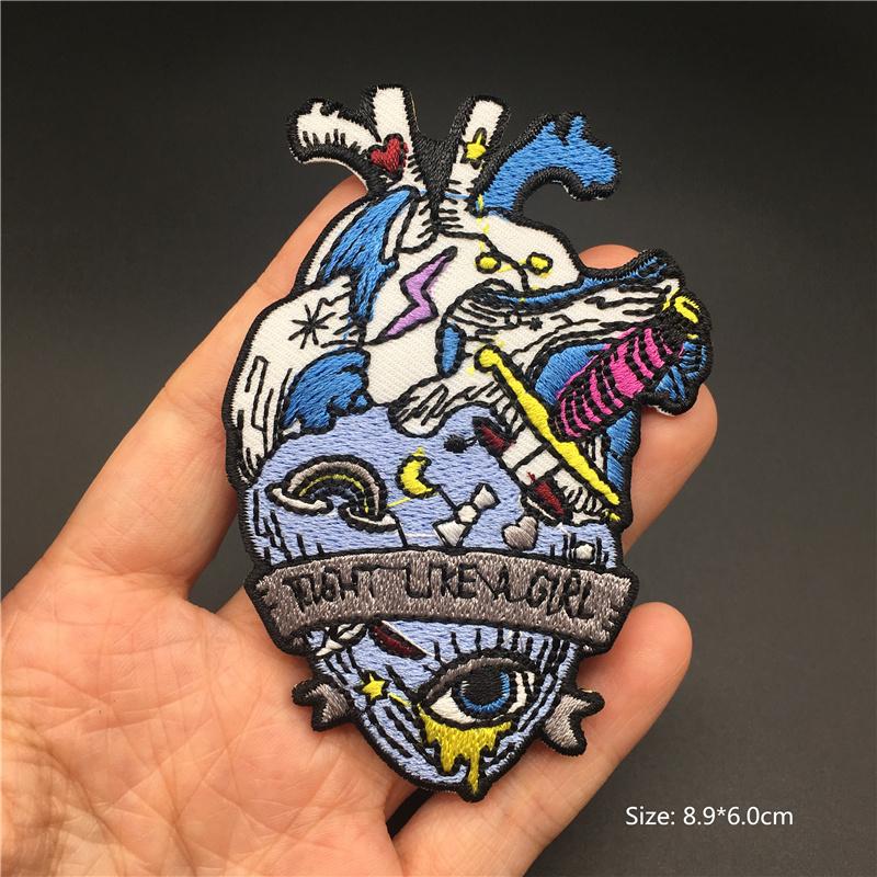 Bügelapplikationen Nähen Kleidung Haken Punk Und Cartoon Lustige Anime Kleidung Aufnäher Streifen Für Jacke Aufkleber