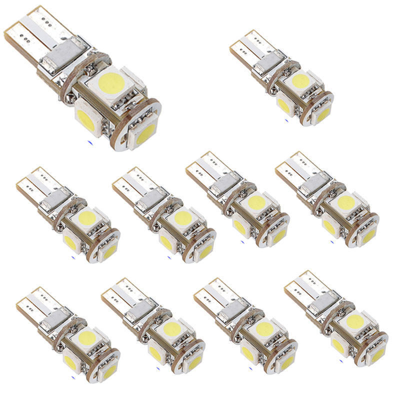 

10 светодиодных ламп Canbus без ошибок, белый T10 5-SMD 5050 W5W 194 16 Интерьер