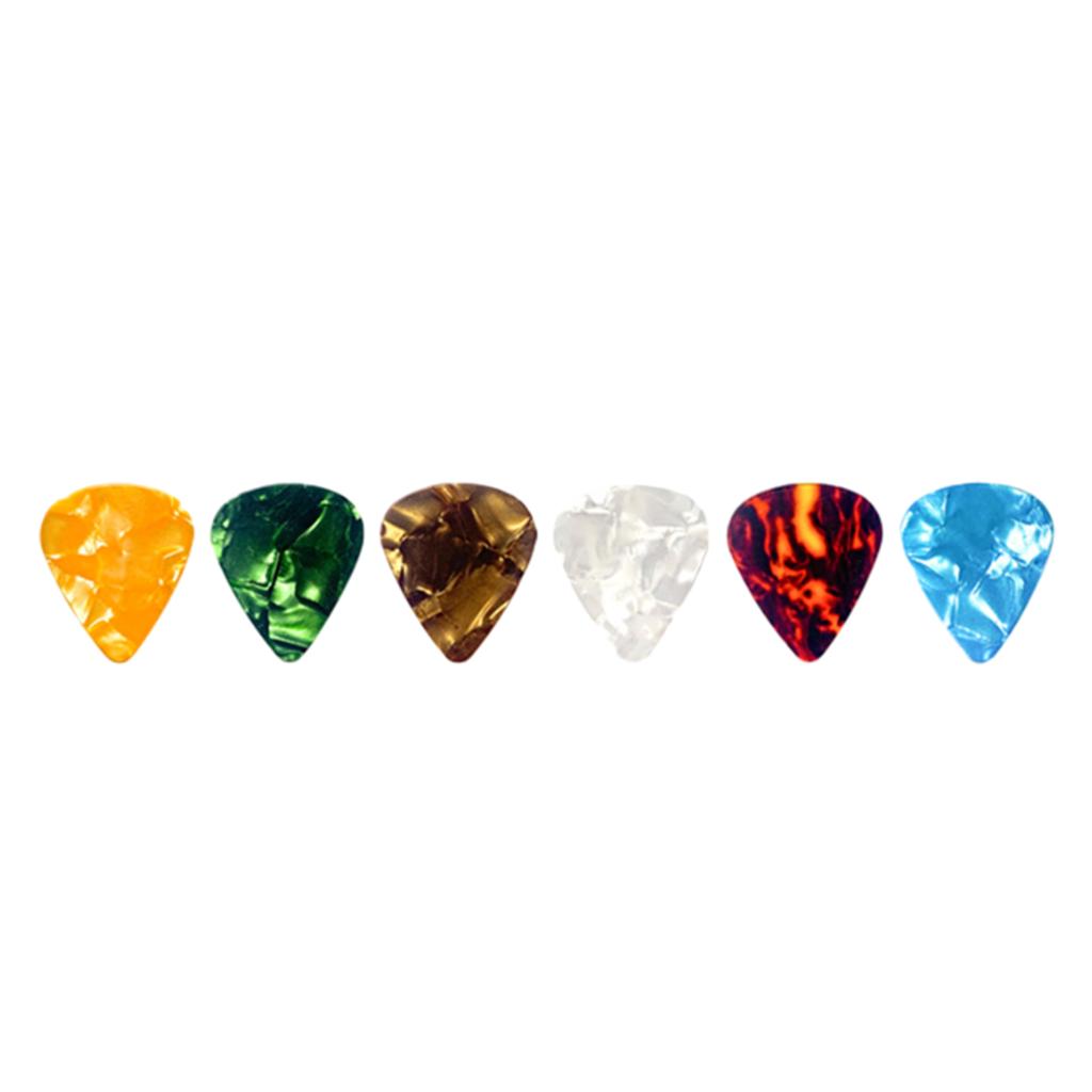 20Pcs Acoustic Guitar Bass Pick 4 Different Thickness Plectrums Electric Guitar Pick Heart Shaped Guitar Pick Durable