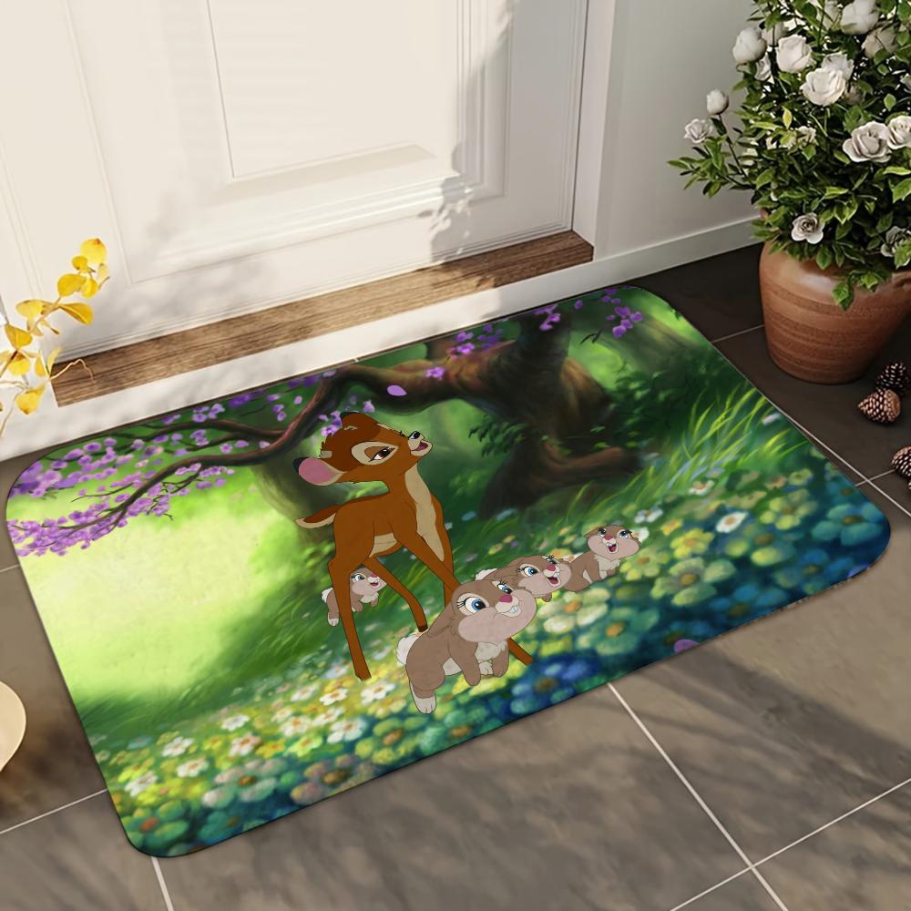 1pc  Disney Bambi Bathroom Absorbent Mats Anti-Slip Mats Home Decor Supplies Carpets Home Kitchen Floor Mats