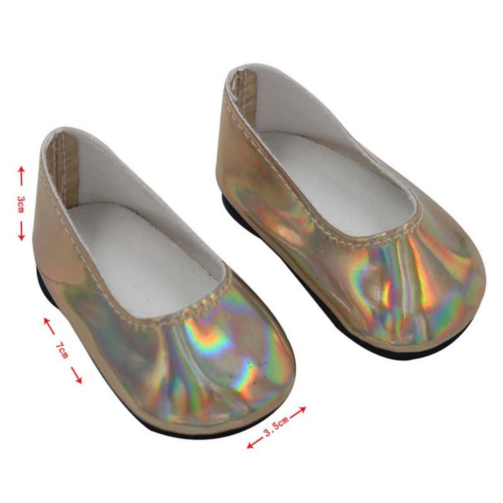 PU Leather Glossy Shiny Shoes Doll Shoes Reborn Doll Shoes PU Leather Doll Shoes  Kids Gifts