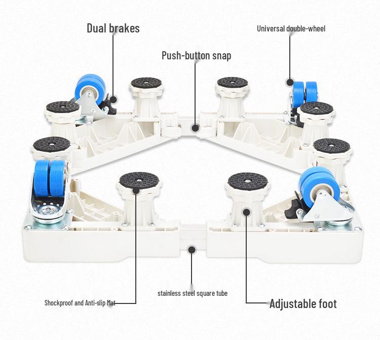 Universal Dishwasher Elevation Base with Mobile Wheels (Available in 8, 10, 14, 15, and 16 Sets)