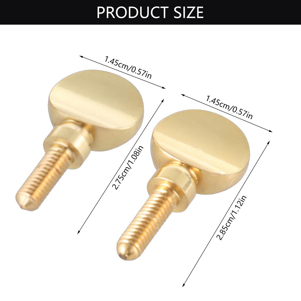 2Pcs Copper Saxophone Neck Screws Replacement Sax Neck Screw Tightening Attach Screw Woodwind Instrument Accessories