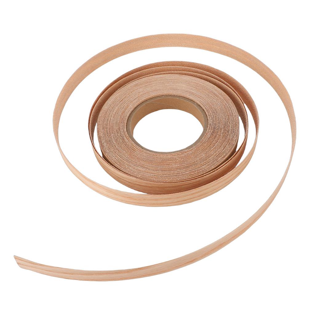 Edges Banding Strip 1.9cm Wide 15m   Red Oak Pre Glued Iron On Wood Veneer Tape with Hot Melt Adhesive for Cabinet Furniture