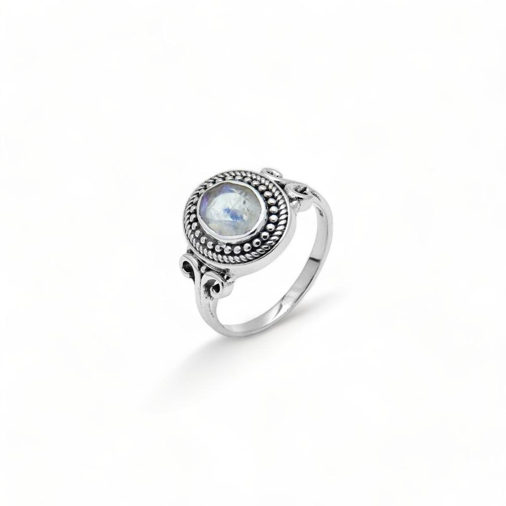 925 Sterling Silver Natural Gemstone Women's Ring, Handmade Pure Silver Ring for Her