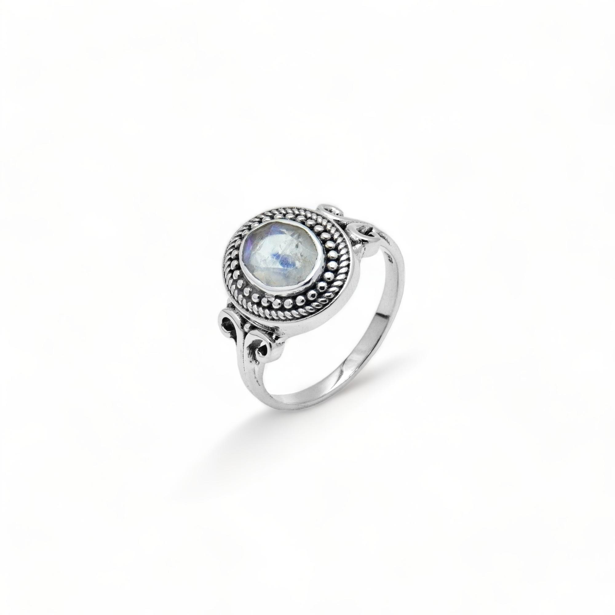 

925 Sterling Silver Natural Gemstone Women s Ring, Handmade Pure Silver Ring for Her US 12 білий