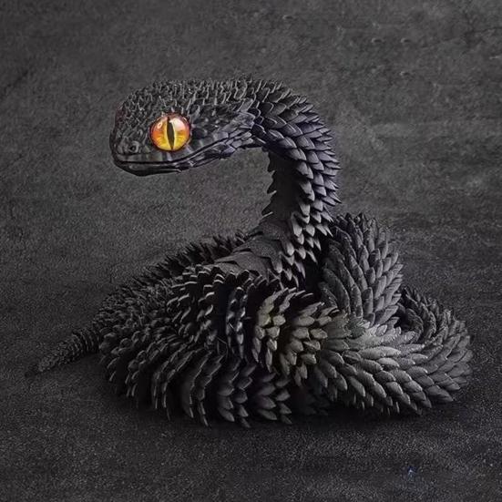 Yousheng 3D Printed Snake Toy Articulated Snake Ornament Egg with Snake Inside Flexible Snake Fidget Toy for Desk Decoration Stress Relief