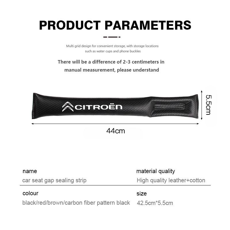 Citroen-wwwn-Carbon Fiber Car Interior Seat Gap Plug Filler Pad For Citroen Celysee C6 C3 C5 C1 C2 C4 Aircross Picasso Cactus Berlingo Grand100000 O5