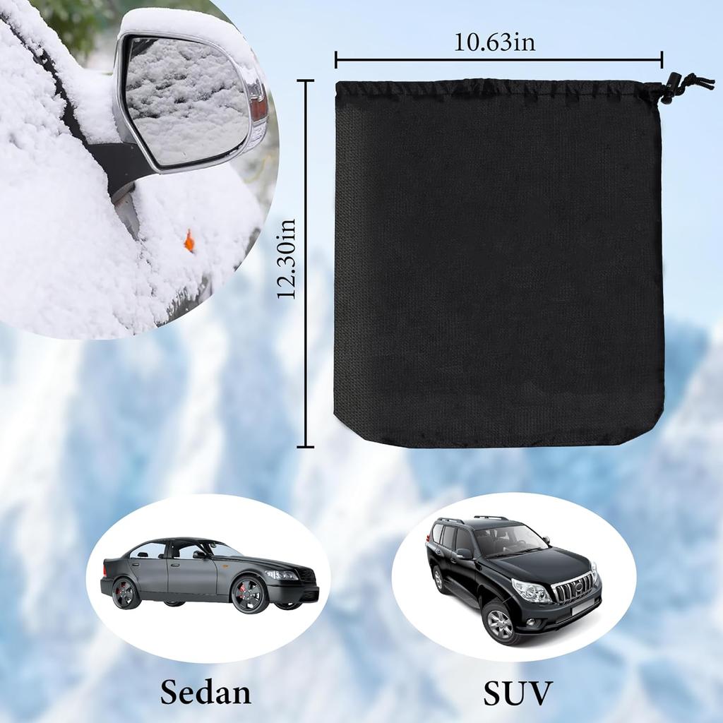 2Pcs Side Mirror Covers, Waterproof Car Side Mirror Protection for Snow, Ice, Bird Droppings - Universal Fit for Cars, SUVs, Winter Rearview Guard,