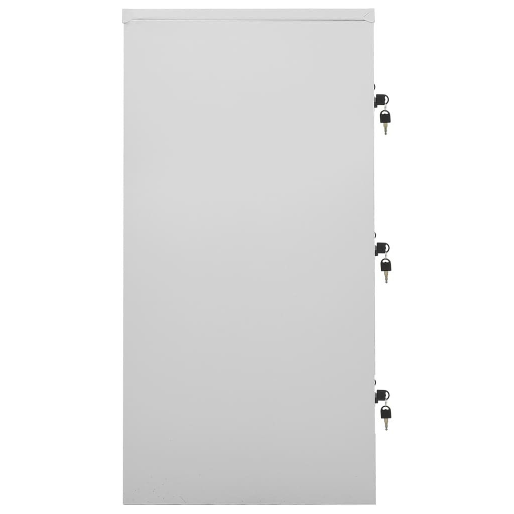 Vidaxl Szafka Zamykana Na Klucz, Szaro-Czerwona, 90X45X92,5 Cm, Stal