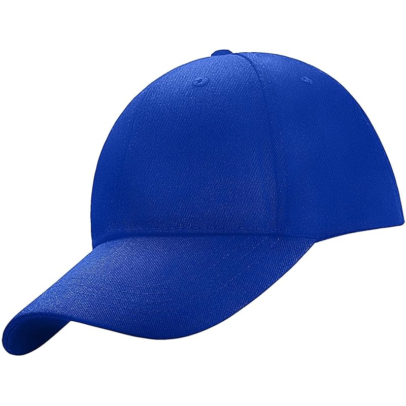 

[IkucheL] cap men s ladies deep type hat Plain color unisex big size UV cut cotton (blue)