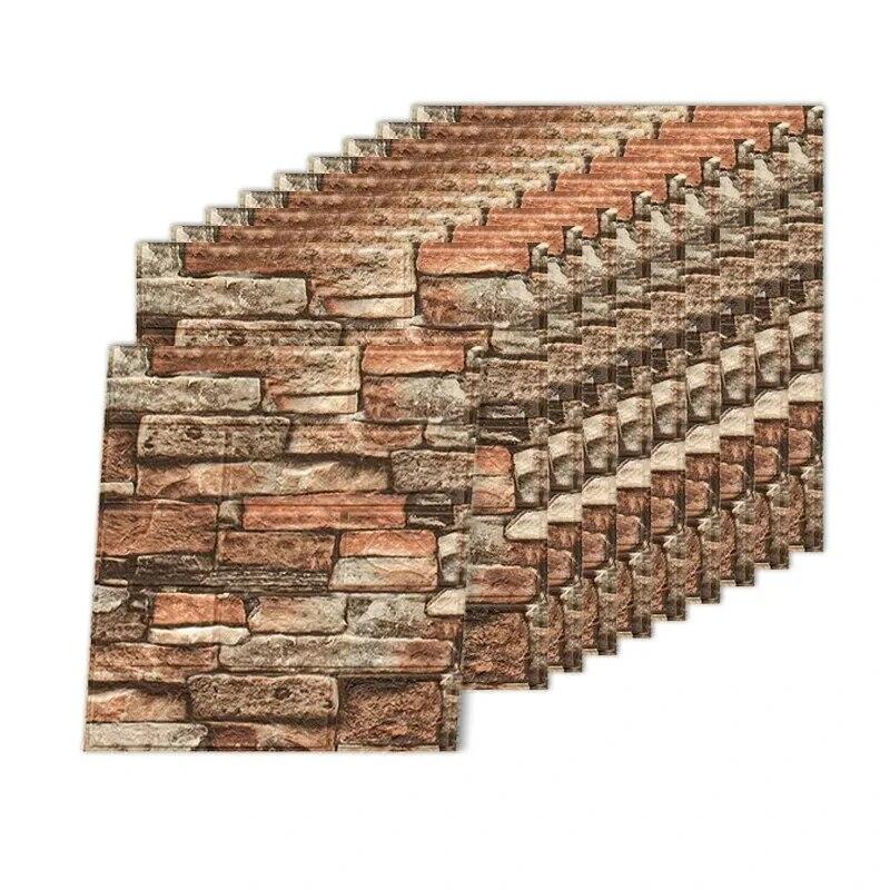 3D Dreidimensionale Wandaufkleber Selbstklebende Tapete Antikollisions-Dekoraufkleber 10 Stück