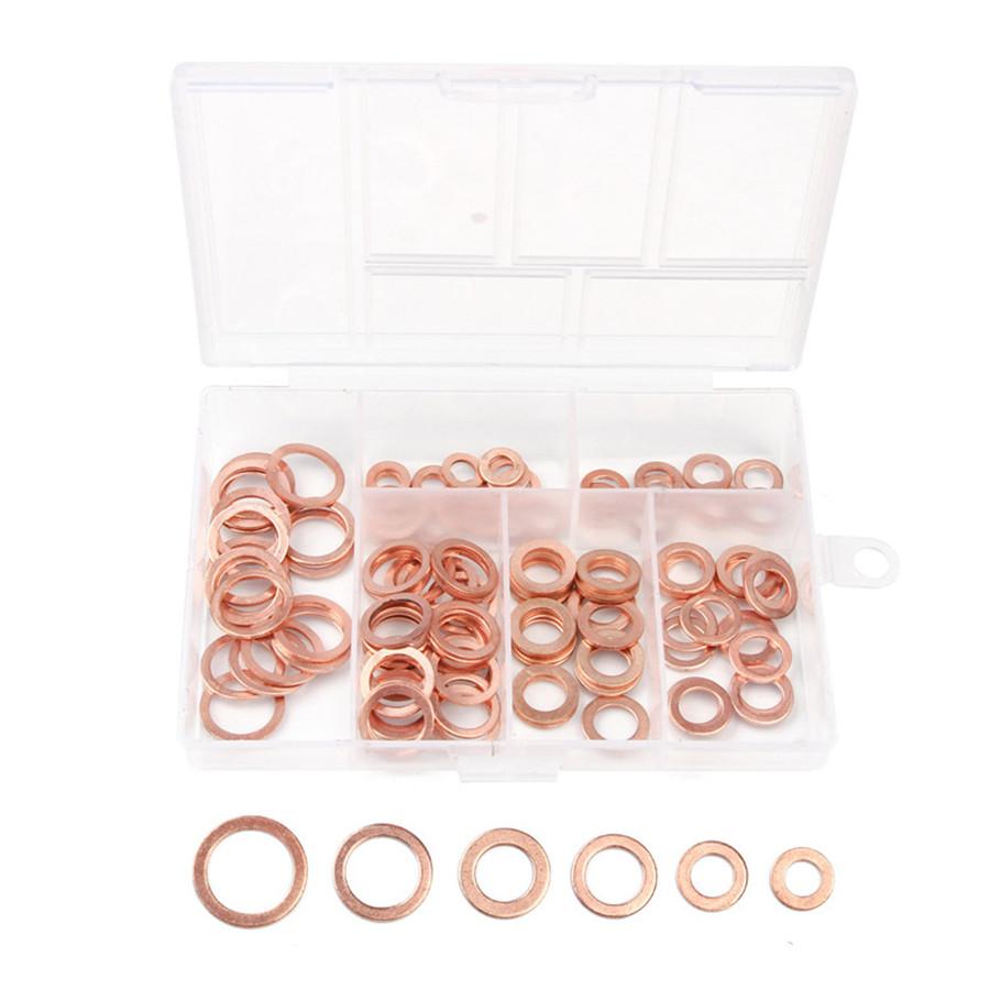 120Pcs M5 M6 M8 M10 M12 T3 Copper Sealing Washer For Boat Crush Washer Flat Seal