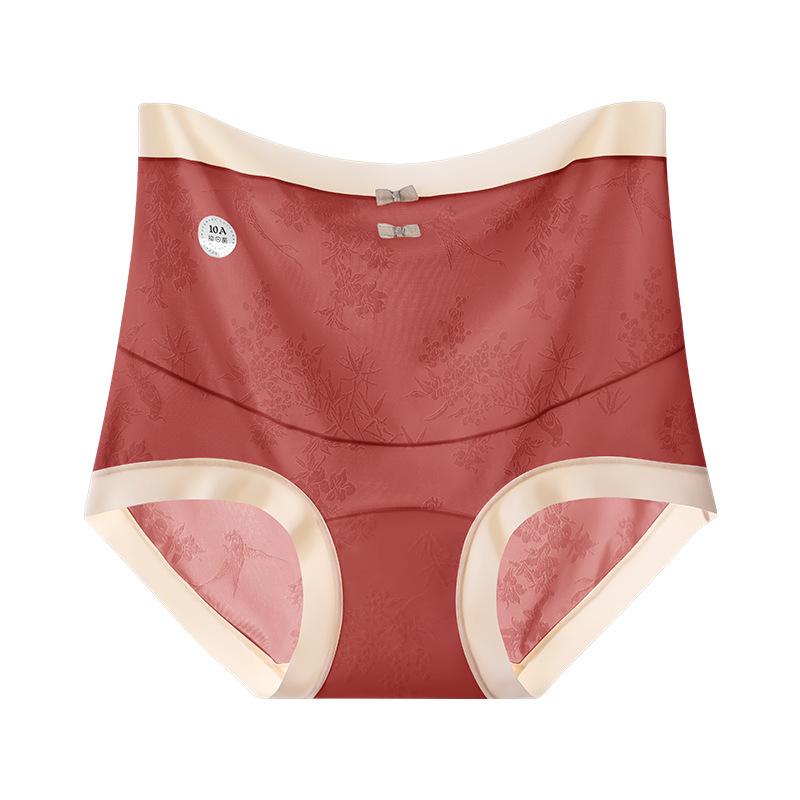 

Женские трусы большого размера, новые китайские 10a, бактериостатическая ластовица, высокая посадка, поддержка, для беременных 3XL красный
