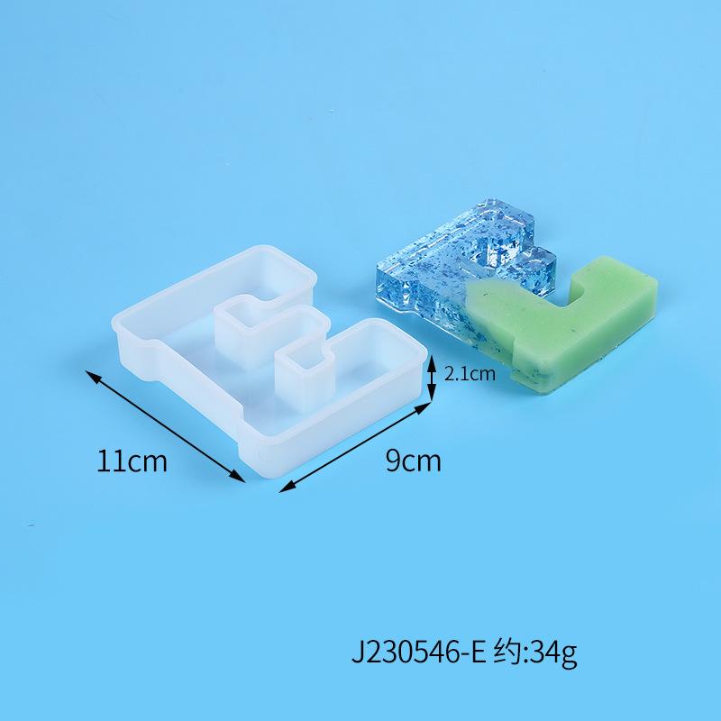 A-Z Alphabet Letter Shape Silicone Resin Casting Molds DIY Epoxy Resin Moulds