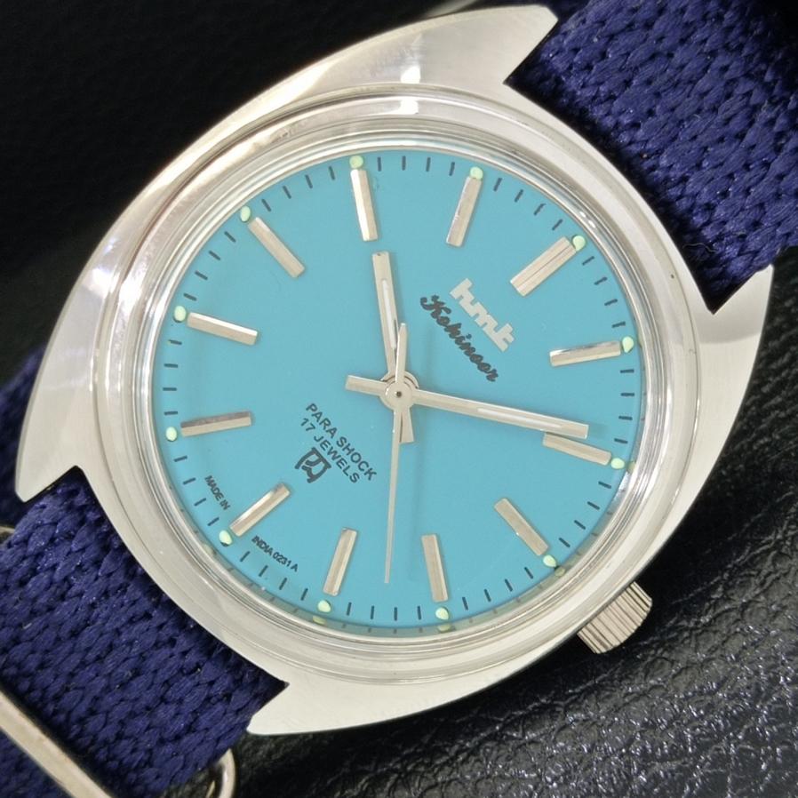 

CLASSIC HMT HAND-WINDING MENS TURQOISE DIAL WRIST WATCH a426475-2 RL-a426475