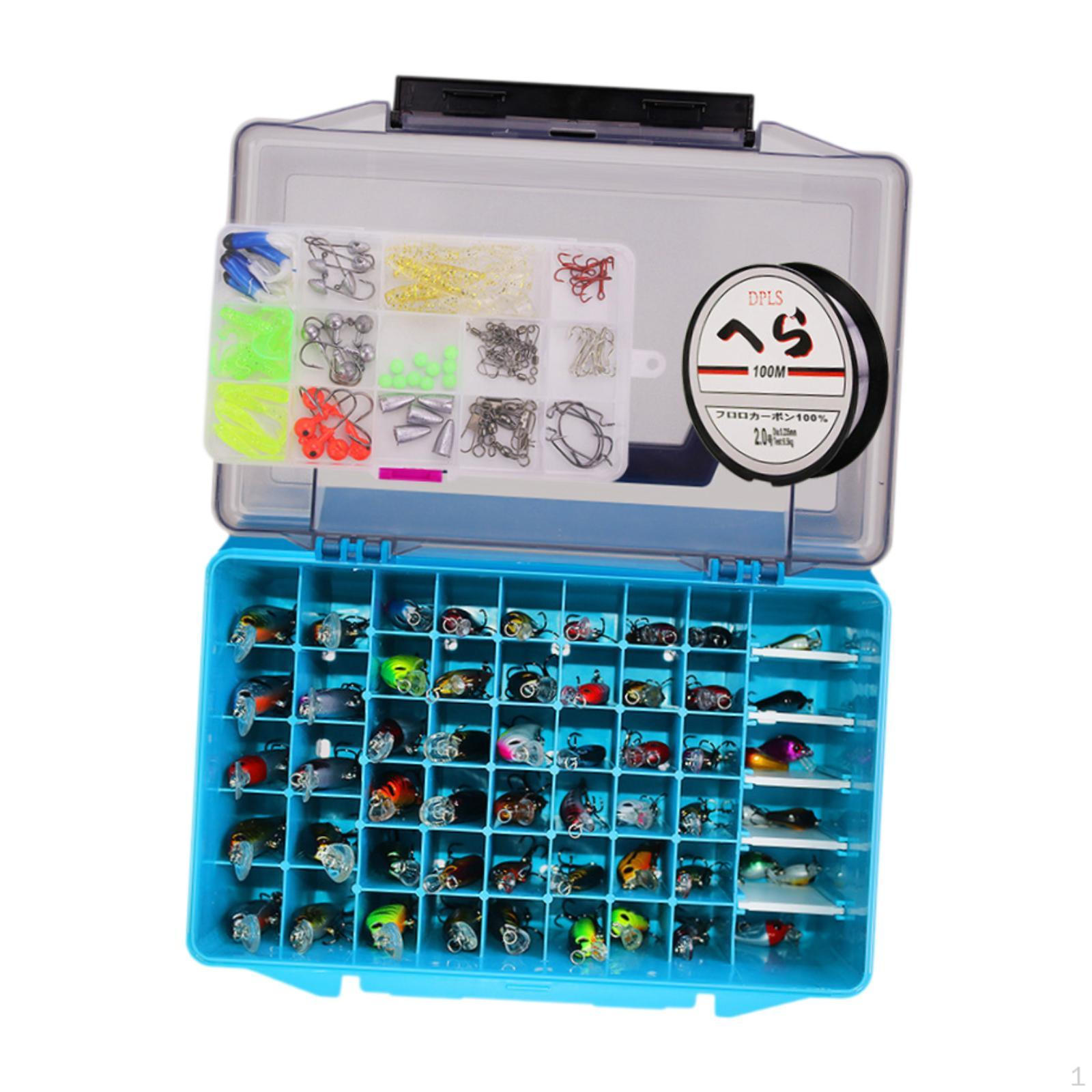 

Набор рыболовных приманок Ящик для снастей Воблеры Жесткие приманки Джиги с крючками Аксессуары для снастей