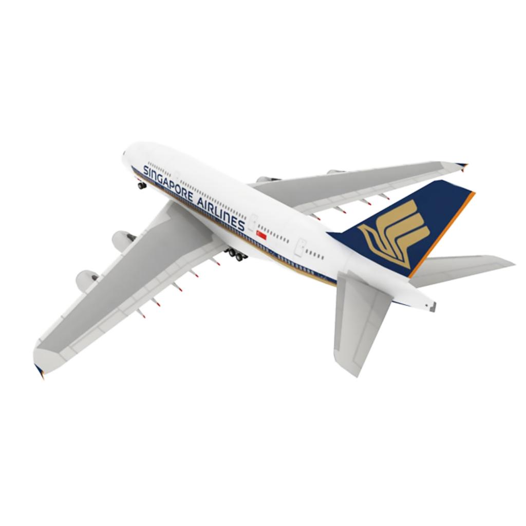 A380 Singapore Airlines For Airbus Sivil Passasjerfly Modell 1:120 Skala Flymodell Luftfartsmodell Papirmodell