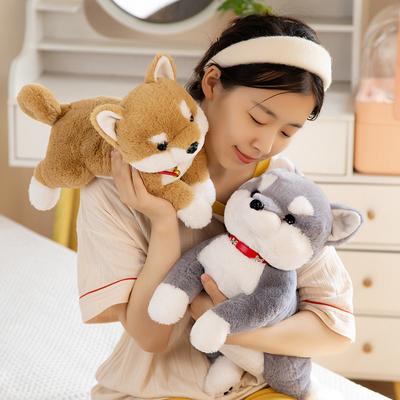 Niedliche niedliche Shiba Inu Puppe Plüschtier liegende Hundepuppe Kinder beruhigendes Wurfkissen Mädchenpuppe