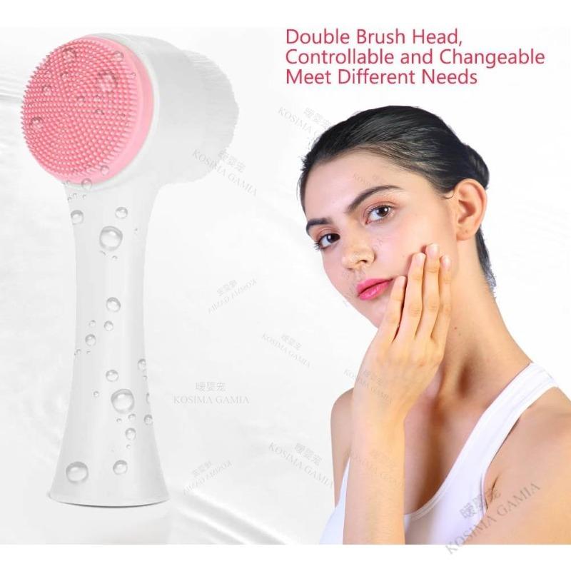 Double Sided Silicon Cleansing Brush Clean Exfoliating Massage Soft Face Pore Cleanse Blackhead Dry Wet Multi-purpose