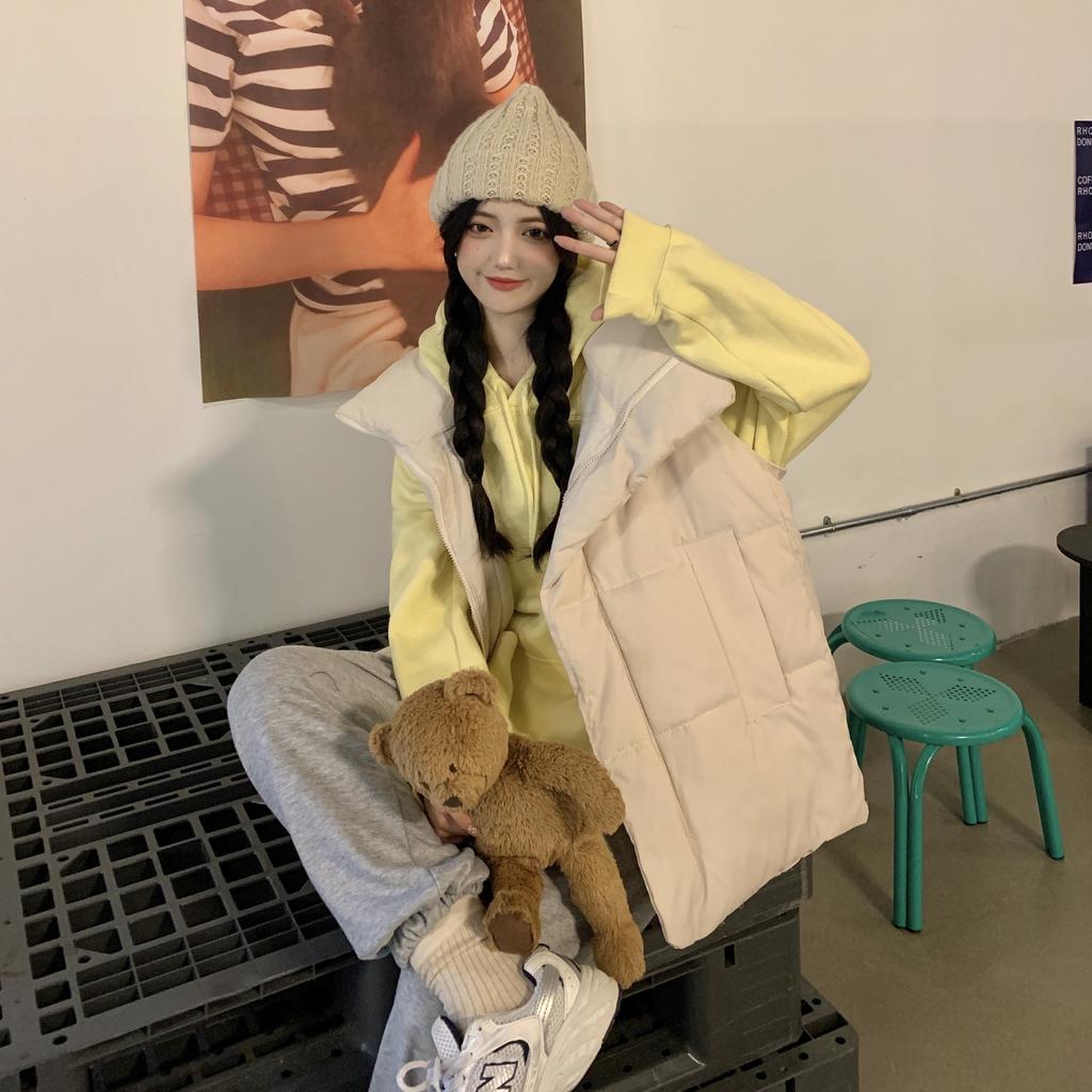 Down Cotton Vest Women's Autumn and Winter New Popular Loose Outer Wear Vest Jacket Vest Vest Women's Outer Wear