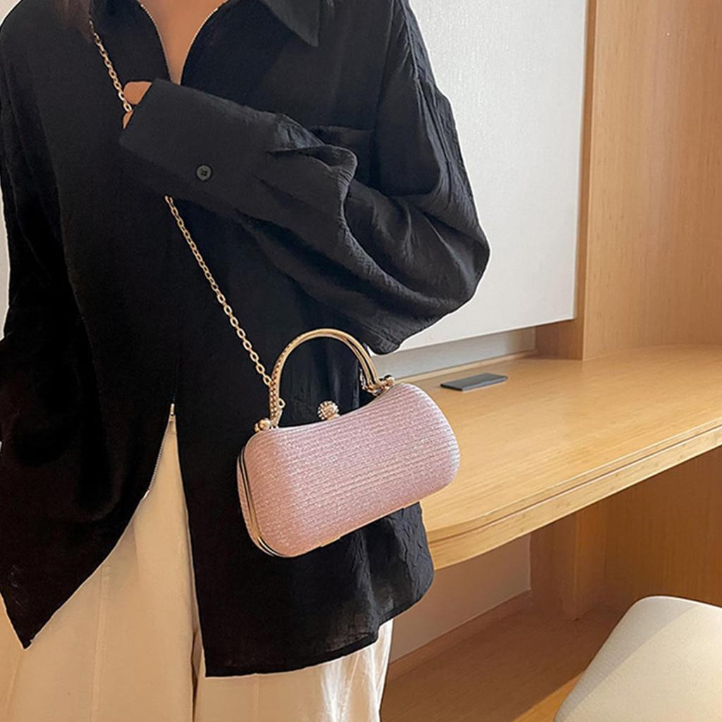 Women's Rhinestone Evening Clutch Purses Luxury Prom Chain Strap Shoulder Handbags For Wedding Bridal Prom Party  Christmas Gift