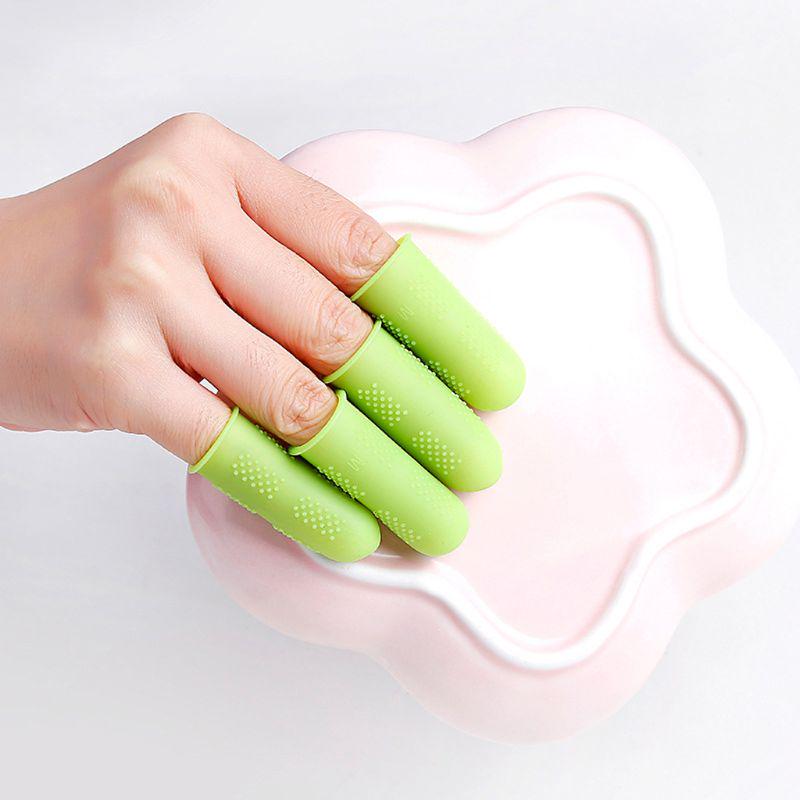 5Pcs/set Non-slip Silicone Finger Cover Cap Heat Insulation Finger Guard Protectors for Scrapbooking Crafts Ironing